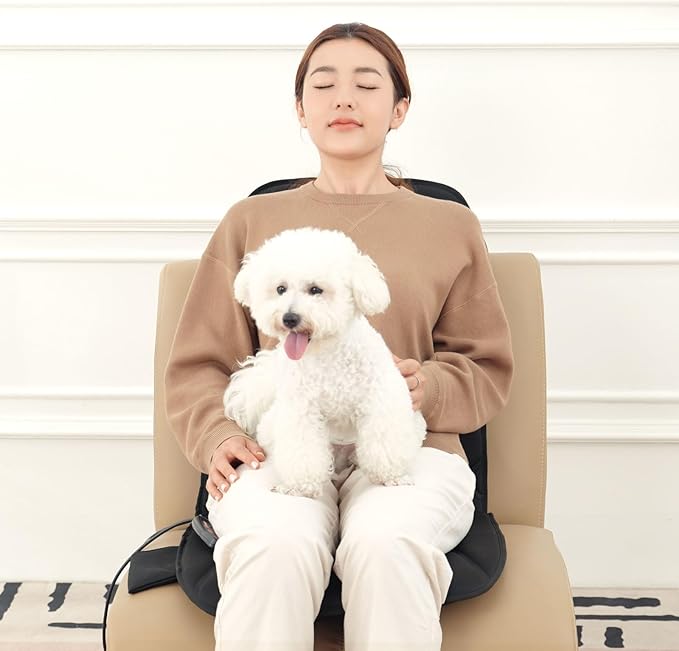 Upgraded Length Back Massager with Heat10 Vibration Massage Seat Cushion for HomeHeated Seat Cover Cushion for Pain Relief