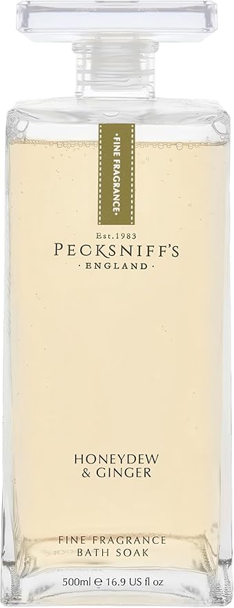 Pecksniffs Prestige 500ml Bath Soak Decanter Honeydew &amp Ginger