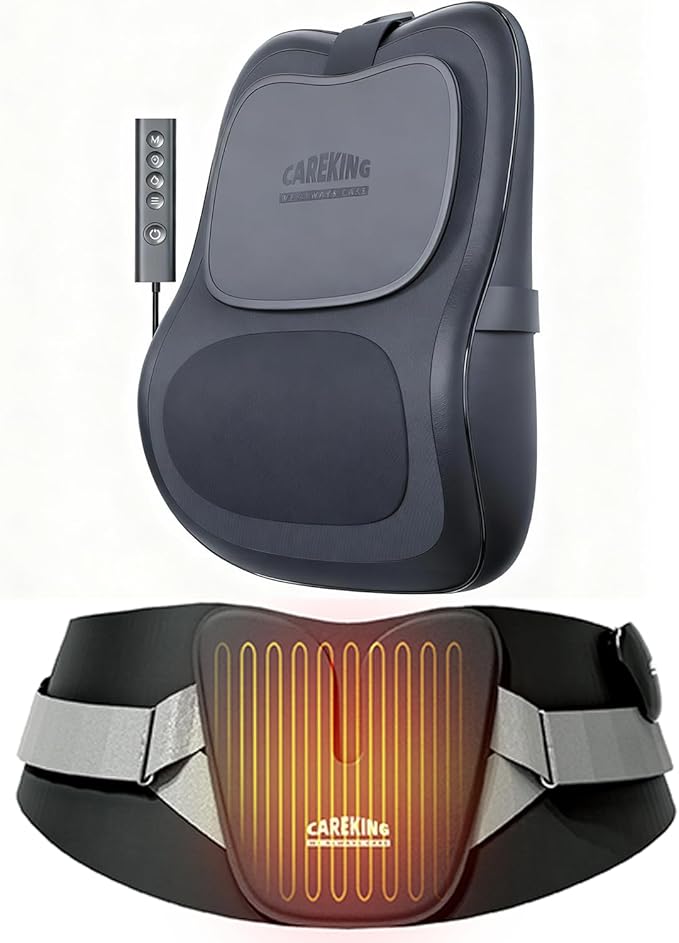 Up &amp Down Shiatsu Back Massager with Heat &amp Cordless Heating Pad Set
