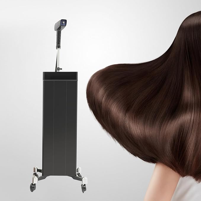 1200W/110V Adjustable Height Nano Hair Steamer Standing 3 in 1 Hair Steamer w/Removable Nozzle Standing10 Levels Fog Hair Color Processor SPA Steamer for Hair Salons Barber Stores (Black)