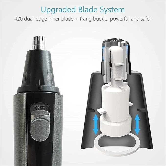 Nose Trimmer-Nose &amp Ear Hair Trimmers- Professional Eyebrow and Facial Hair Trimmer for Men Women Stainless Steel Blade for Very Easy to Clean