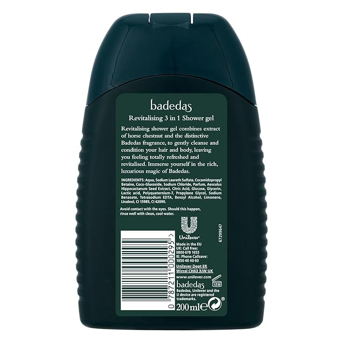 Badedas Revitalising Shower Gel Shampoo &amp Conditioner 200ml (PACK OF 6)