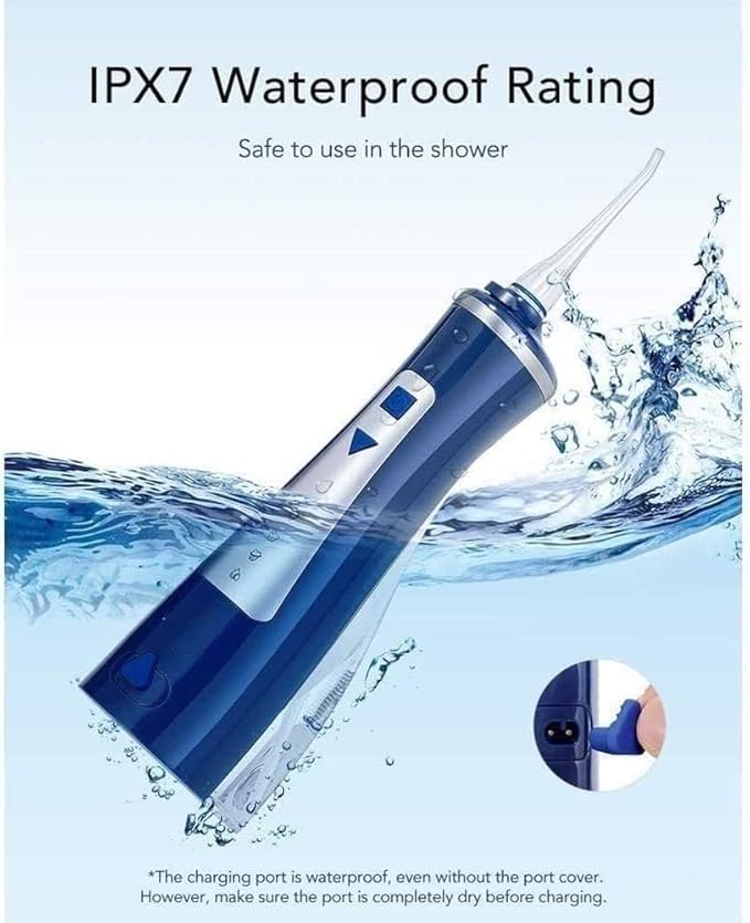 Water Flosser Portable Dental Oral Irrigator with 4 Modes Rechargeable Waterproof Teeth Cleaner for Home and Travel