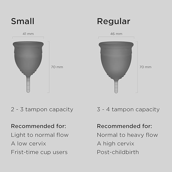 Saalt Soft Menstrual Cup – Reusable Period Cup – Made for Comfortable Leak-Free Protection Up to 12 Hours – BPA &amp Latex Free – Includes Cup &amp Carry Bag (Regular Grey)