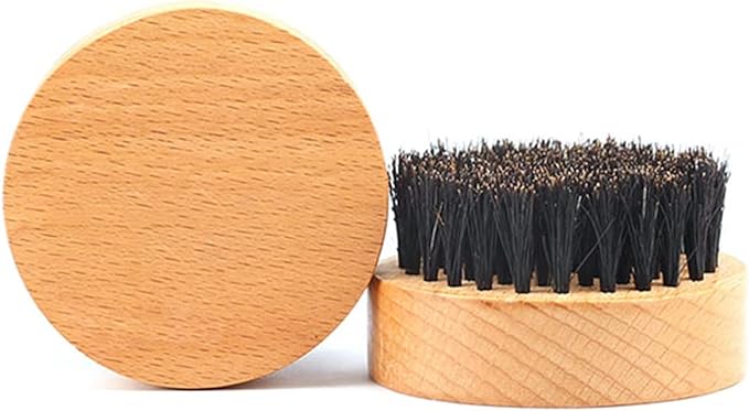 Shaving Brush Set of 2 Handmade Foam Soap Head Styling Beard Brush Beech Wood Bristle Hair Shaving Brush (Color : Wood Color Size : #1)