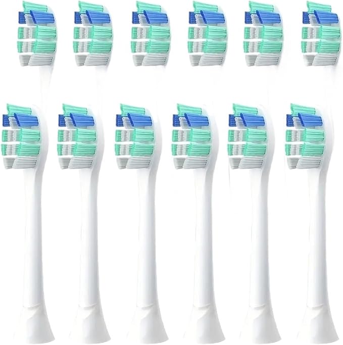 Replacement Toothbrush Heads Compatible with Philips Electric Brush Head 1100 2100 4100 4300 5100 5300 6100 6500 Etc(12pcs)