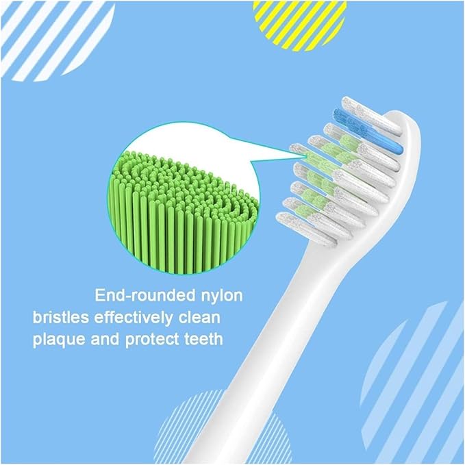 16pcs Toothbrush Heads Compatible for Replacement Brush Fit Easy Clean Gum Health(16pcs Black)