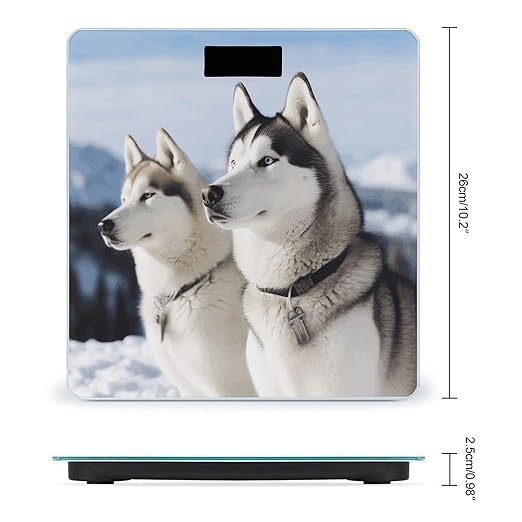 Husky Dogs Weight ScaleClear LED Display Bathroom Digital Weighing ScaleTempered Glass Digital Bathroom Scale for Body Weight Capacity Up to 400 Lbs