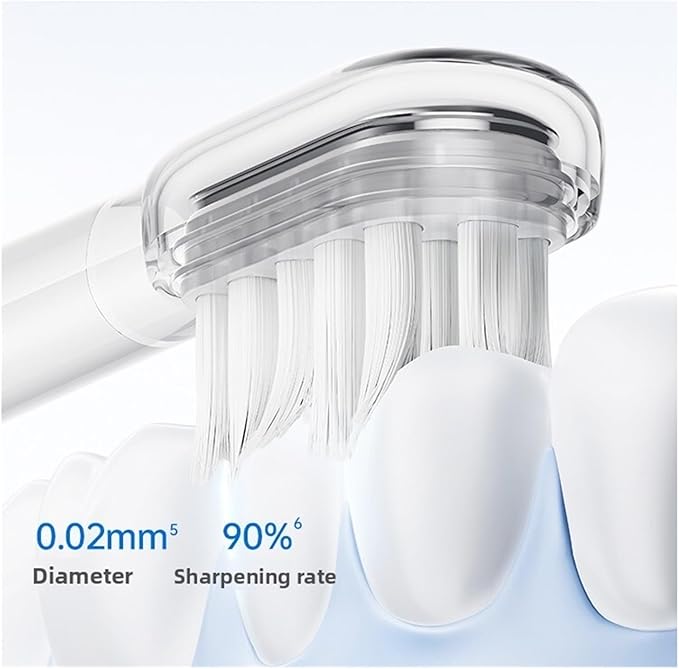 Compatible for Laifen Electric Toothbrush Brush Head LFTBO1-S LFTB01-P ABS LFTB01-A Oscillation &amp Vibration(Bright White x3)