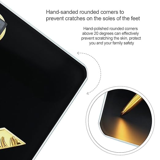 Women's Fashion Automatic Switch Digital Bathroom Weighing Scale Smart Scale Gold Freemason Freemasonry Masonic