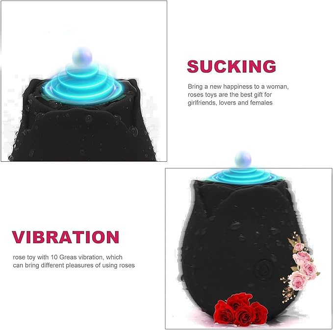2026 Upgraded Version 10 Intense Suction Patterns 10 Continuous Insertion Rose Adult Tool 2025 Women Toys Automatic Electric Adult Toys Machine USB Rechargeable XJH-Black54