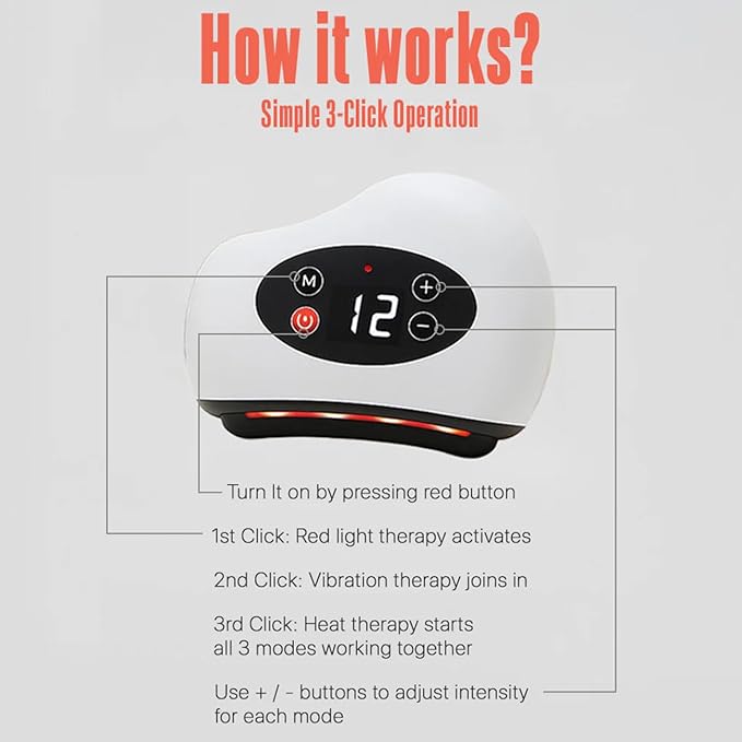 Foot Scraper - Heated Gua Sha for Plantar Fasciitis and Deep Tissue Massage 4-in-1 Vibration Device for Muscle Care (Green + Travel Storage Bag)