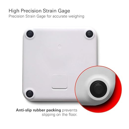 VisionTechShop S Body High Precision Ultra Wide Digital Body Weight Bathroom Scale up to 396lb/180kg Super-Clear Large LED DisplayStep-On Technology White