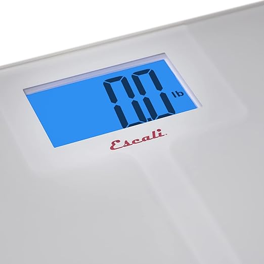 Escali High Capacity Anti-Slip Digital Bathroom Scale for Body Weight with Extra-High 562-lb Capacity Batteries Included