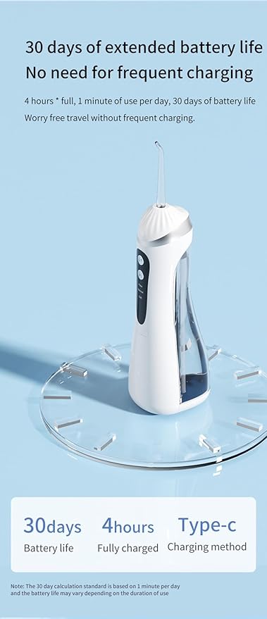 Water Flosser Cordless Rechargeable Large Capacity Something Nice Water Flosser 3 Modes &amp Multi-Pressure 4×360° Nozzles IPX7 Waterproof Flossing Cleaning Picks for Braces Home &amp Travel Us
