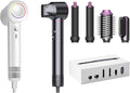 Family Essential Hair Dryer Bundle – Ultra-Light AI Smart Blow Dryer + 5-in-1 Automatic Airwrap Styler for Effortless Styling and Fast Drying