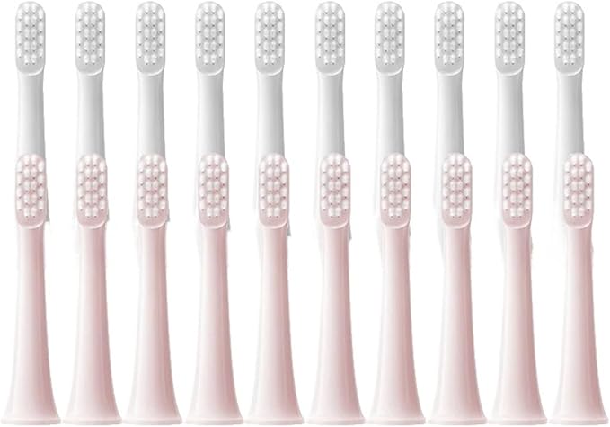 Brush Heads for XIAOMI T100 20/50/100Pcs Sonic Electric Toothbrush Soft Dupont Bristle Vacuum Nozzles Refills(10Pcs White)