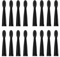 16pcs Replacement Brush Heads Compatible for Toothbrush Head Tips Deep Clean J110 / J209(16pcs Black Head)