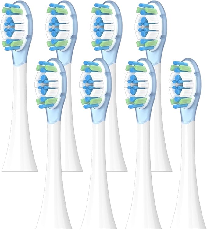 8PCS Replacement Brush Heads Compatibility for XIAOMI MIJIA MES609/610 Pro Electric Toothbrush(8 PCS Blue)