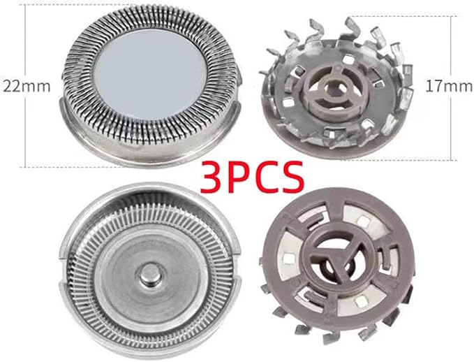 Compatible For PhilipsCompatible For NorelcoHQ6610 HQ6853 HQ5625 HQ6640 HQ6854 HQ6855 3pcs Replacement Shaver Head Razor Shaving Head Blade Cuttera