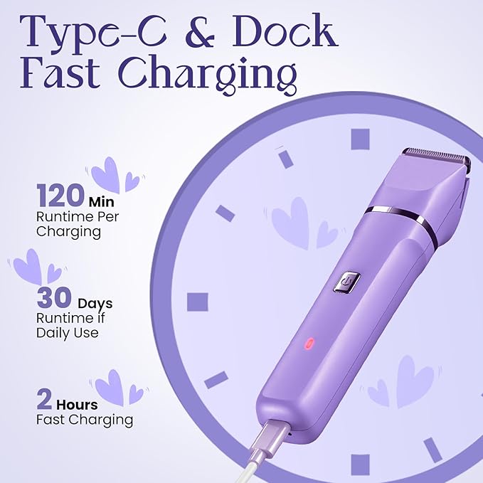 Electric Razors for Women - IPX7 Waterproof Pubic Hair Remover for Shower &amp Travel 3-in-1 Bikini Trimmer with Body/Round/Curved Heads Hypoallergenic Foil &amp Ceramic Blades Self-Care Gifts fo