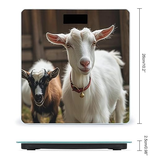 Cute Goat Smart Scale for Body Weight Accurate Bathroom Scale with LED Display Digital Weight Scales Weighing Machine High Precision Scales for Bath Home