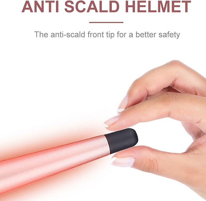 Hair Curling Wand Electric Ceramic Tourmaline Hair Curler with LCD Screen and Anti Scalding Helmet Hairing Curling Wands for All Types