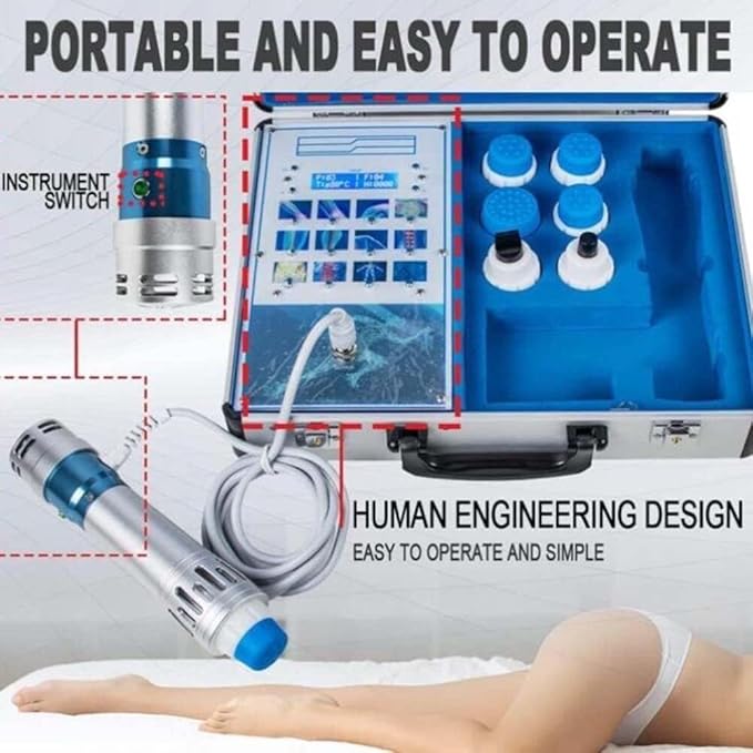 Electromagnetic Shock Wave Machine Shockwave ED Therapy MachinePortable Shock Wave Professional Pain Relief Massager Treatment Device
