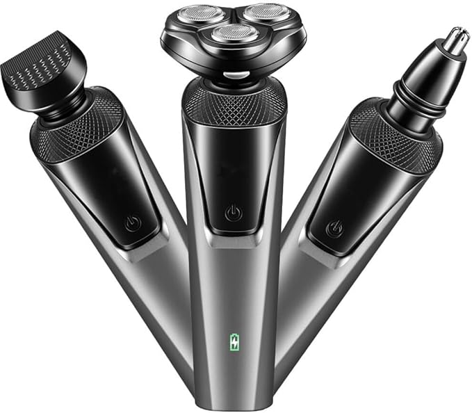 All-in-One Waterproof Beard &amp Nose Hair Trimmer for Men Cordless Electric Razor and Hair Clippers for Face Mustache &amp Body Mens Grooming Kit &amp Gift for Husband Dad