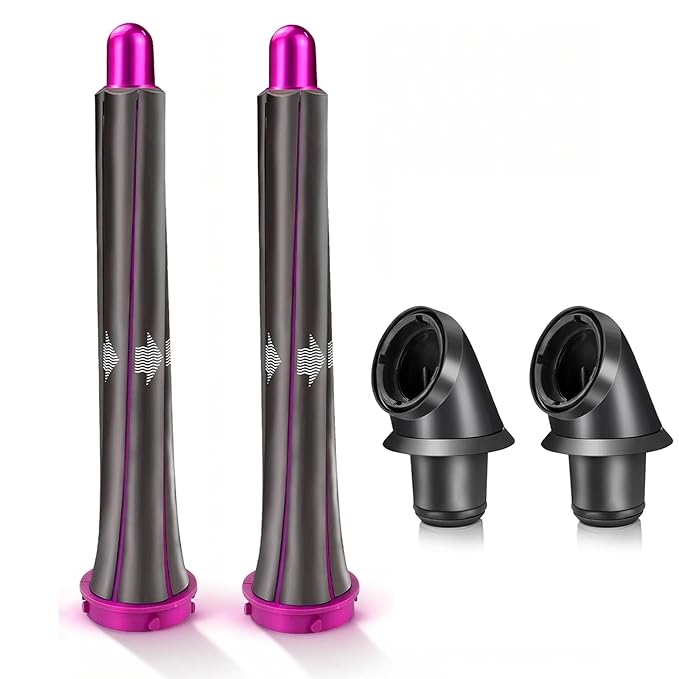 2 Pieces 20mm/0.78 Inch Long Hair Curling Barrels for Dyson Airwrap Styler Attachment with 2 Adapter for Dyson HD01 HD02 HD03 HD04 HD07 HD08 HD15 HD16 Converting Hair Dryer To Curling Iron