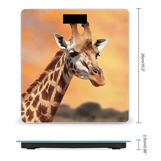 Giraffe Weight Scale for Body Weight Digital Bathroom Scale High Capacity Accurate Digital Weighing Scales and Easy-to-Read on Backlit LCD Display Scales