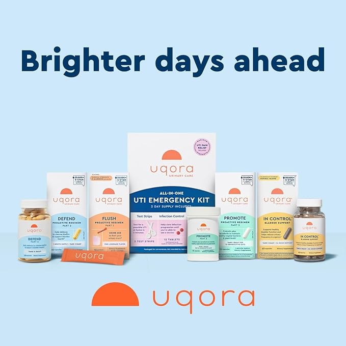 Uqora in Control Bladder Support - Daily Bladder Care &amp Support for Urinary Comfort - Made with botanicals Like Horsetail &amp Spicebush - Gluten-Free &amp Vegetarian - 120 Capsules (2 Pack)