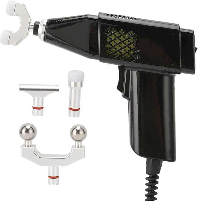 3-Level Chiropractic Adjustment Adjustment Tool Electric Spine Chiropractor Massage Gun Deep Tissue Percussion Muscle Massager(Black)