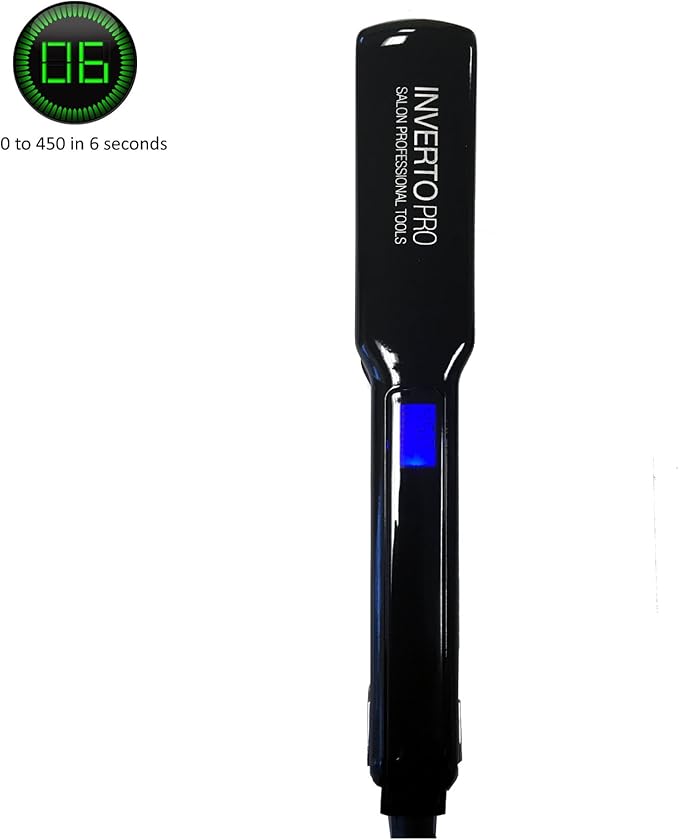 Super Professional Flat Iron Hair Straightener (110V Black) Pro Silver Titanium Plates 1.5 for Keratin Treatments and Salon Duty Best Iron Ever Made