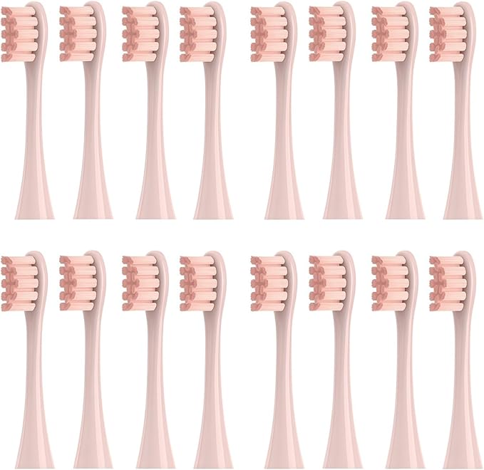 Replacement Brush Heads Compatible with Oclean Sonic X/X Pro/ Z1/ SE / F1 / One / PW01/03/05/07/09 P5 Electric Toothbrush Heads(16 Pink)