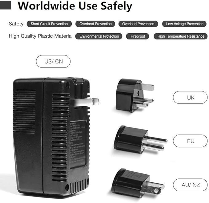 2000W Travel Voltage Converter Step Down 220v to 110v Power Converter for Hair Dryer Curling Iron Straightener 10A Power Adapter with 2 USB Charging Ukraine/EU/UK/AU/US Worldwide Plug