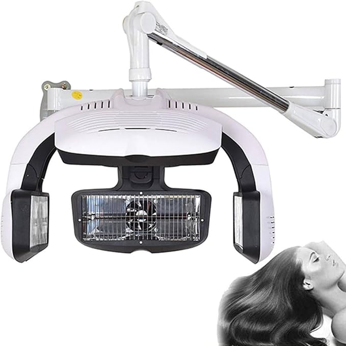 Hair Color Processor Wall-Mount/Standing I-nfrared Hair Steamer Hair Drying Machinewith Adjustable Timer/Temperature 1250W(Hanging)