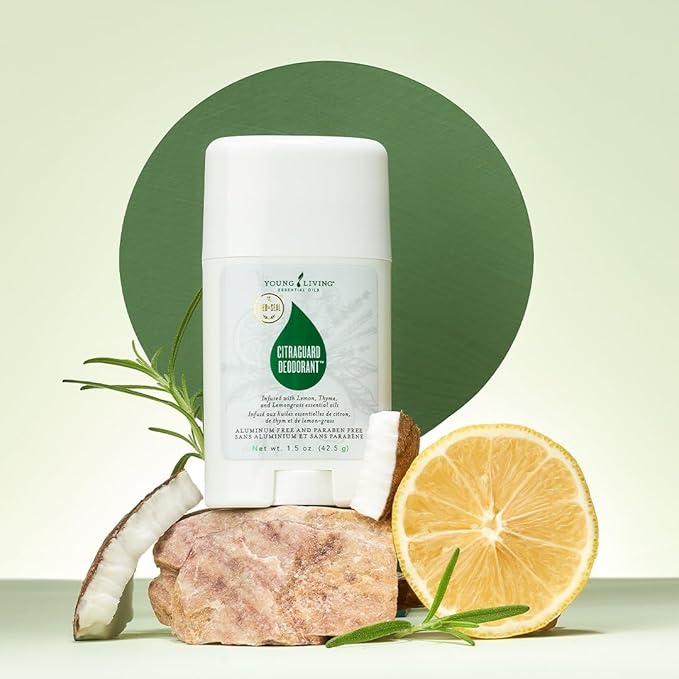 Young Living CitraGuard Deodorant - 1.5 oz - Natural Odor Protection Moisture-Absorbing Formula with Plant-Based Ingredients Vegan-Friendly - Fresh and Skin-Nourishing