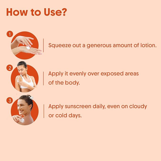 Ara.vi Org.anic Oil-Free Sunscreen Body Lotion SPF 50 PA++++ | Lightweight Quick Absorbing &amp No White Cast | UVA &amp UVB Protection | With Niacinamide Hyaluronic Acid &amp Copper Tripeptide |