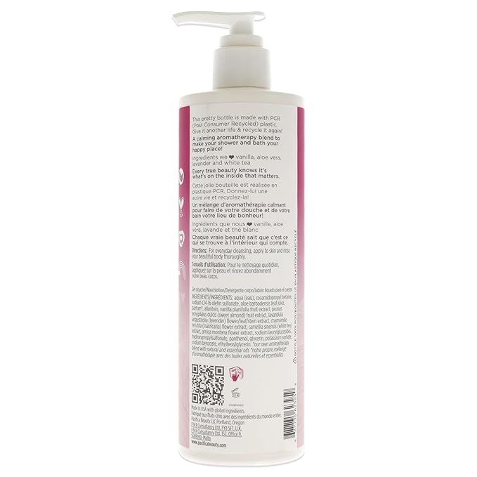 Pacifica Beauty Island Vanilla Hair Perfume &amp Body Spray &amp Beauty Island Vanilla Body Wash with Pump Aloe + Hyaluronic Acid Everyday Cleansing Bath &amp Shower Gel Essential Oils
