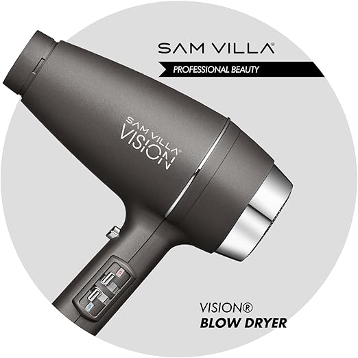 Sam Villa Vision Lightweight and Quiet Ionic Professional Hair Dryer With Variable Speed and Temperature