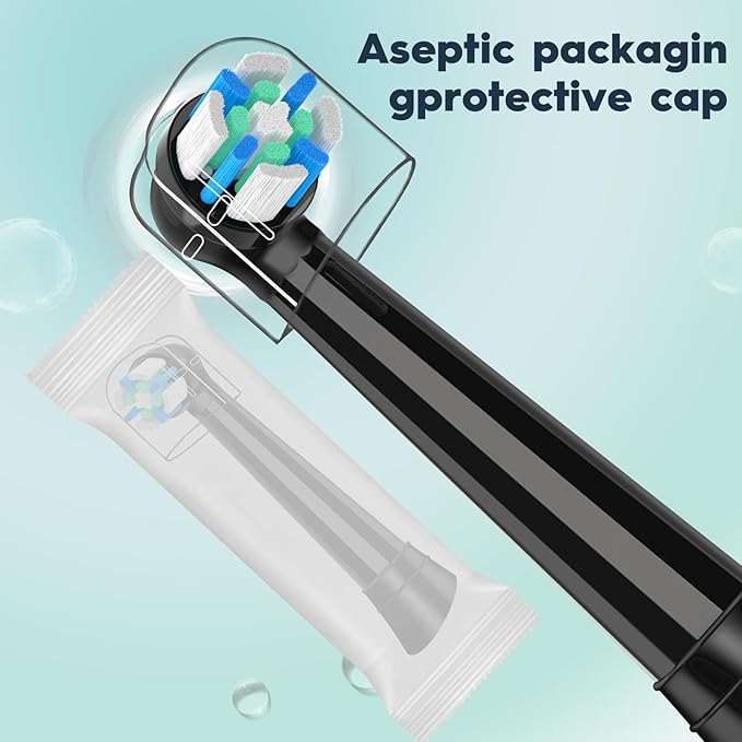 10 PCS iO Replacement Heads Compatible with Oral B iOiO Series Electric Toothbrush Heads Compatible with Oral B iO 2/3/4/5/6/7/8/9/10Medium Bristles for Effective Plaque RemovalBlack