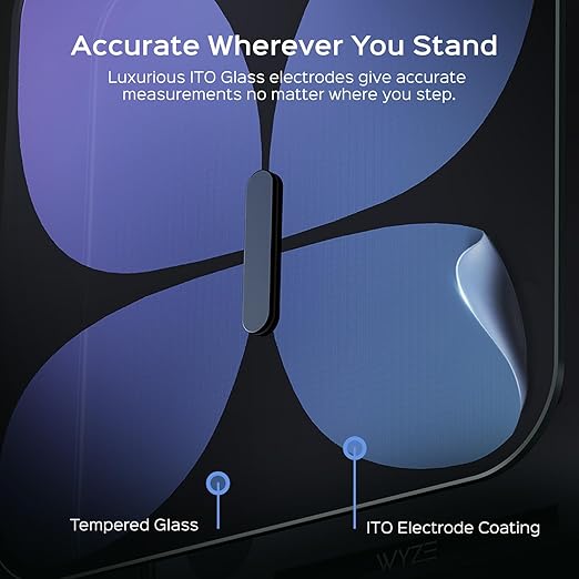 Wyze Smart Scale X Butterfly - Bathroom Scale for Body Weight BMI Body Fat Muscle Mass Accurate Bluetooth Digital Scale for Body Composition Analyzer | Sync Health Apps | ITO Glass 400 lbs Black