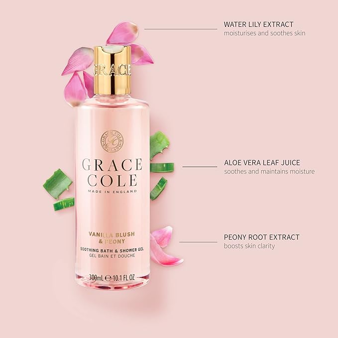 Grace Cole Vanilla Blush &amp Peony Bath &amp Shower Gel 1 x 300ml