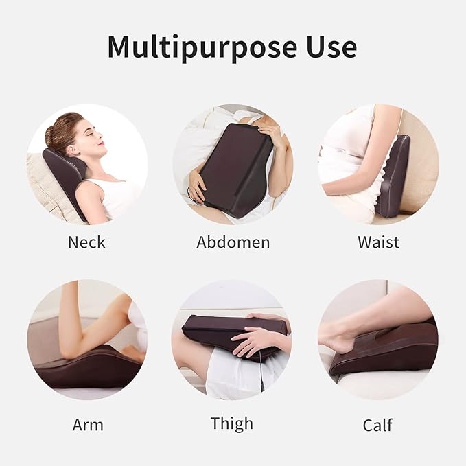 Back Massager Neck Massager with Heat Shiatsu Massage Pillow for Pain Relief Massagers for Neck and Back Shoulder Leg Christmas Gifts for Men Women Mom Dad Stress Relax at Home Office and Car