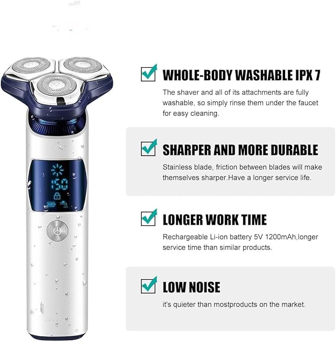 Electric Shaver for Men Razor Professional Shaving Machine Rechargeable Beard Trimmer Waterproof Hair Trimmer Razors Electric Shaver for Men