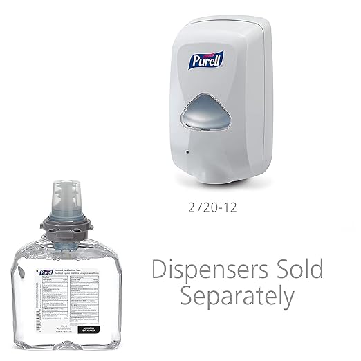 Purell Advanced Hand Sanitizer Foam Clean Scent 1200 mL Hand Sanitizer Foam Refill for Purell TFX Touch-Free Dispenser (Pack of 2) - 5392-02