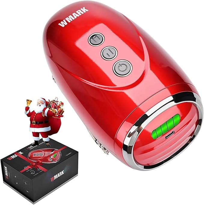 Professional Haircut Massager/Cordless Handheld Massager Vibration Neck/Legs/Hands/face Massager 2 Massage nodes 2600AMH (Red)