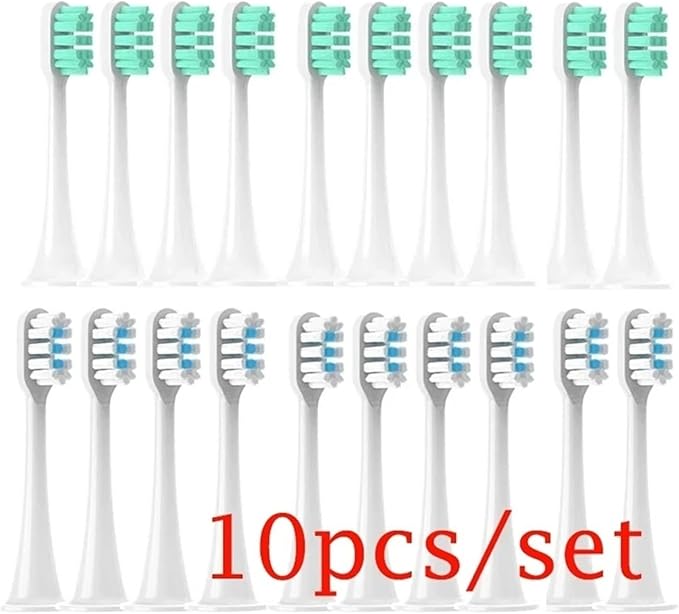 Hot Replacement Brush Heads Compatible for T300/T500/T700 for Sonic Electric Toothbrushes with Caps Sealed Package Soft(5Green5Blue)