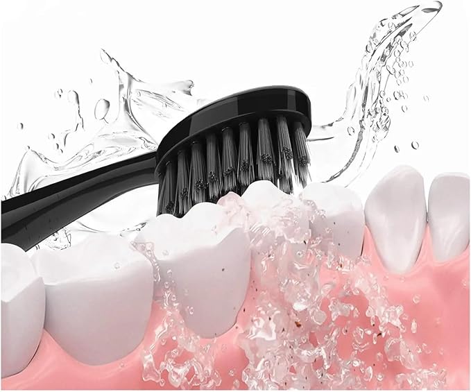 20pcs Replacement Brush HeadsCompatible for Burst Pro Electric Toothbrush Soft Charcoal Bristles Refill with Dust Cover Cap(20pcs Pink)